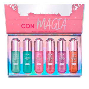 pink up kit fragancia brillo cuerpo cabello